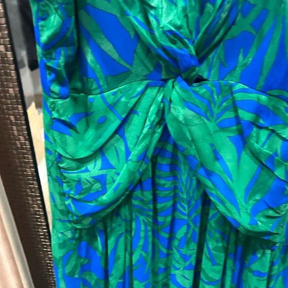 DKNY Vibrant Blue and Green High Low Dress - Picture 6 of 8
